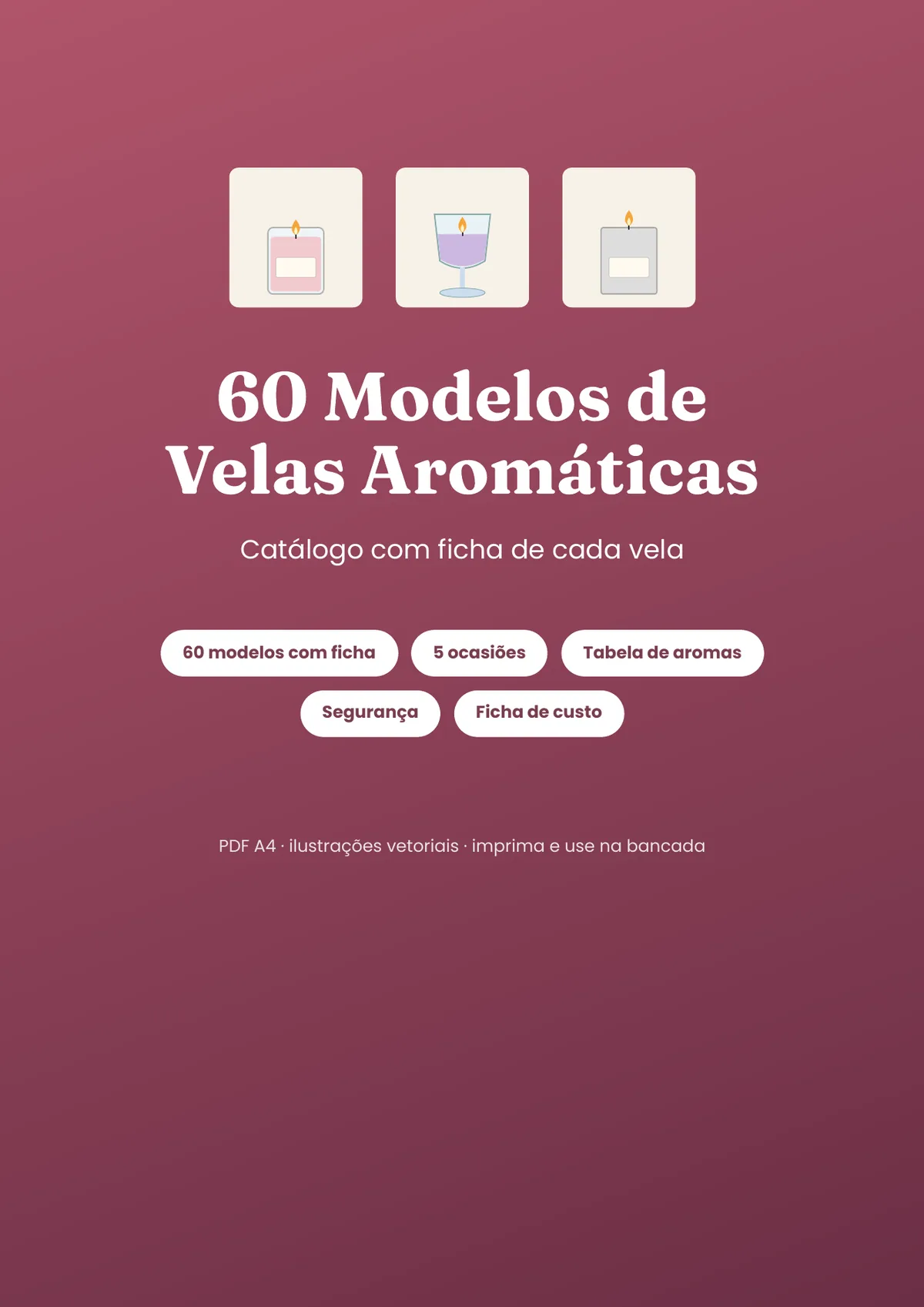 Capa real do PDF 60 Modelos de Velas